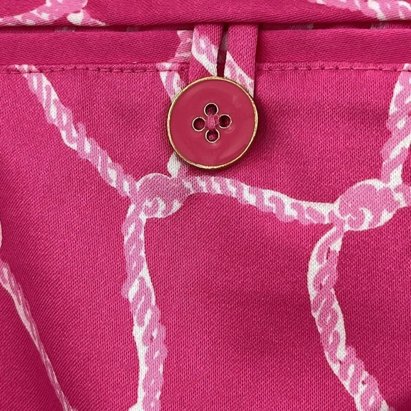 Lilly Pulitzer Falling Off The Grid Pink Wide Leg Pants - Size 2 - Picture 4 of 8